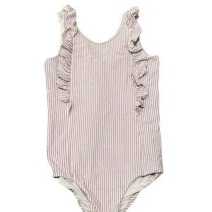 Remie Girl Lavender and White Striped Bodysuit - Size 10 - Like New!